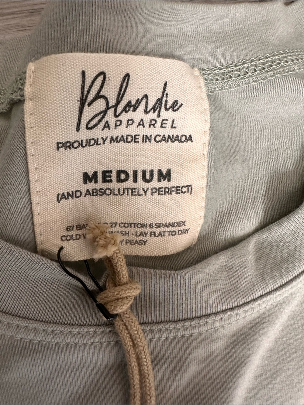 Blondie Medium Sage Green Long Sleeve Tee